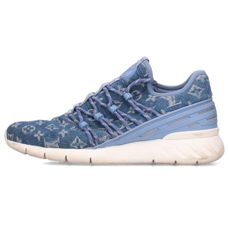 Louis Vuitton Fast Lane Line Monogram Denim Sneakers 7.5