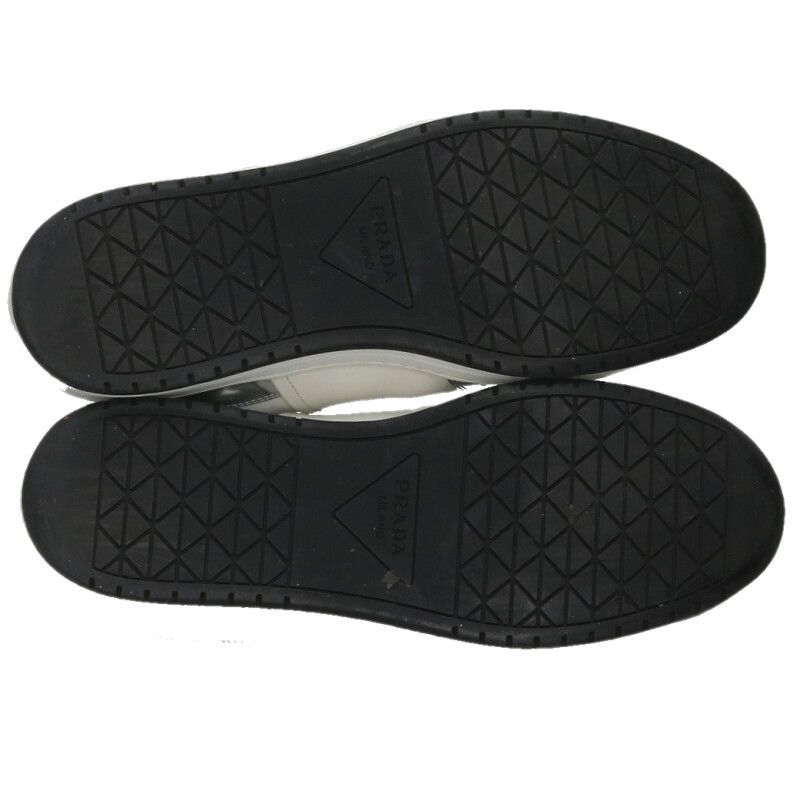 Prada Triangle Logo Low Cut Sneakers — view 3