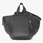 Loewe Hammock Large Shoulder Bag Leather Black Silver
