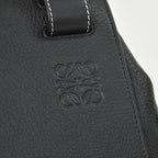Loewe Hammock Large Shoulder Bag Leather Black Silver — view 3