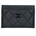 Chanel Quilted So Black Lambskin Card Case