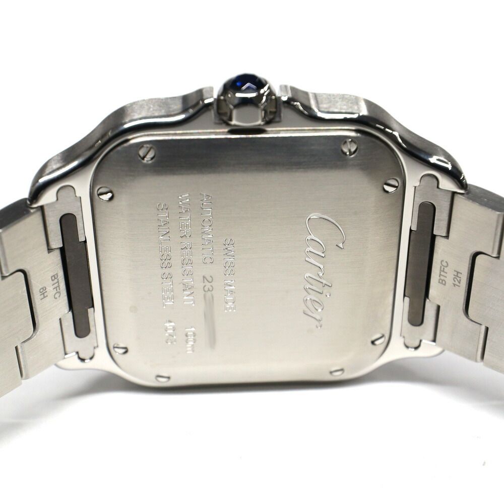 Cartier Santos de Cartier MM SS Blue Automatic Winding Watch — view 8