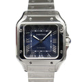 Cartier Santos de Cartier MM SS Blue Automatic Winding Watch