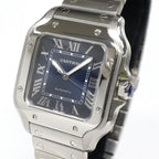 Cartier Santos de Cartier MM SS Blue Automatic Winding Watch — view 2