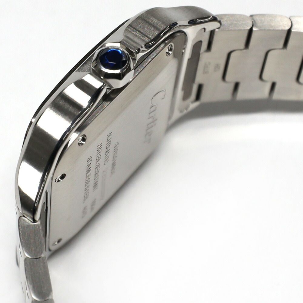 Cartier Santos de Cartier MM SS Blue Automatic Winding Watch — view 9