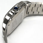 Cartier Santos de Cartier MM SS Blue Automatic Winding Watch — view 9