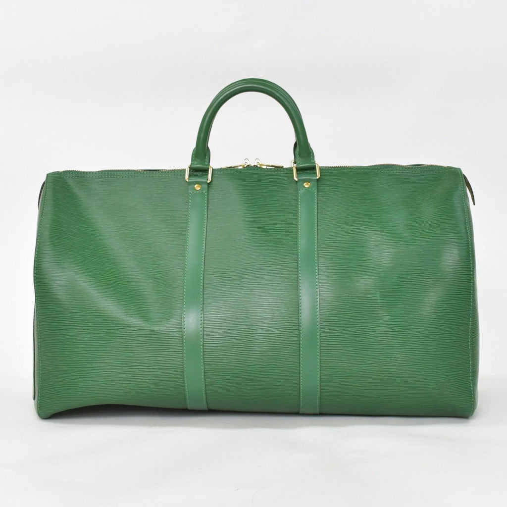 Louis Vuitton Keepall 50 Boston Bag Borneo Green Epi Leather Gold
