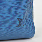 Louis Vuitton Epi Keepall 55 Boston Bag Leather Blue Logo — view 5