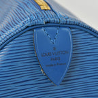 Louis Vuitton Epi Keepall 55 Boston Bag Leather Blue Logo — view 8