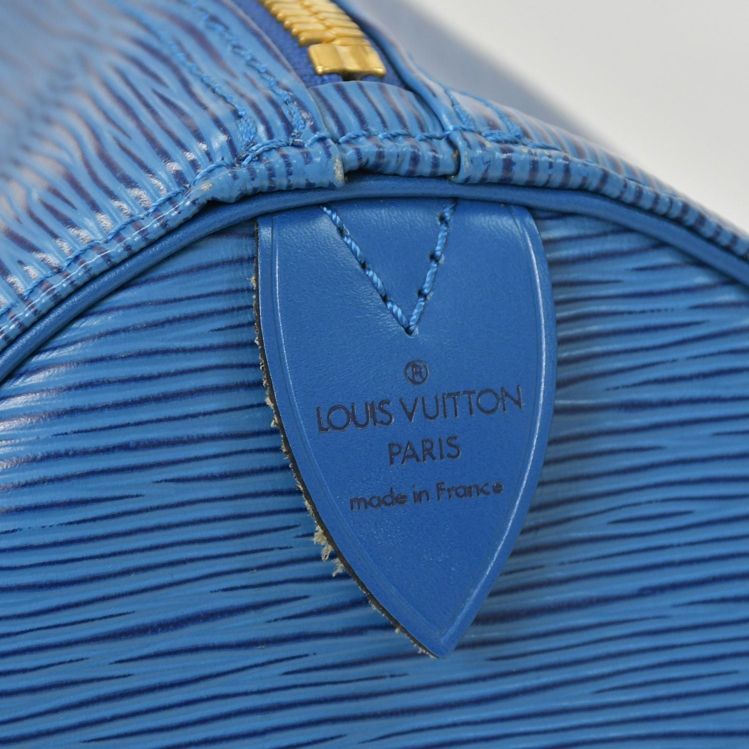 Louis Vuitton Epi Keepall 55 Boston Bag Leather Blue Logo — view 8