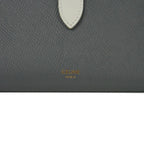 Celine Large Strap Wallet Bifold Logo Foiing Gray — view 3