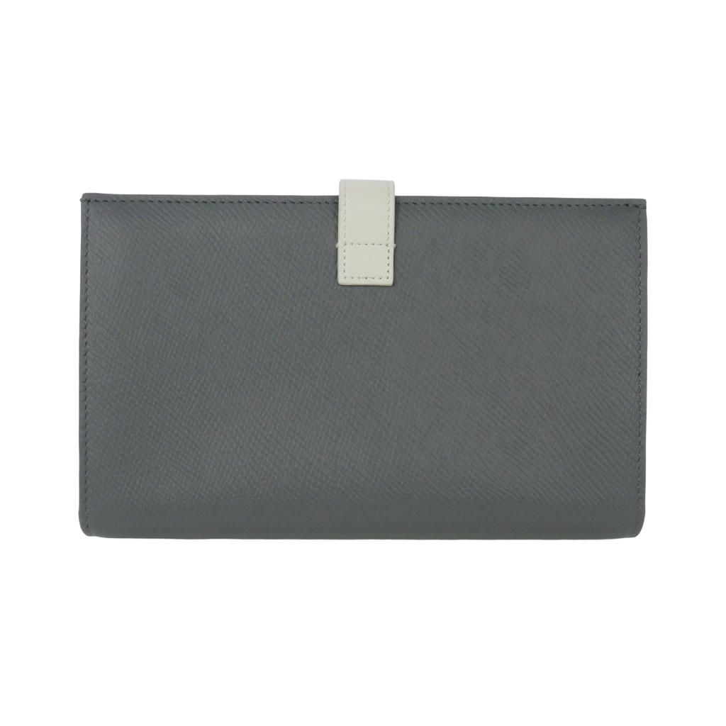 Celine Large Strap Wallet Bifold Logo Foiing Gray — view 2