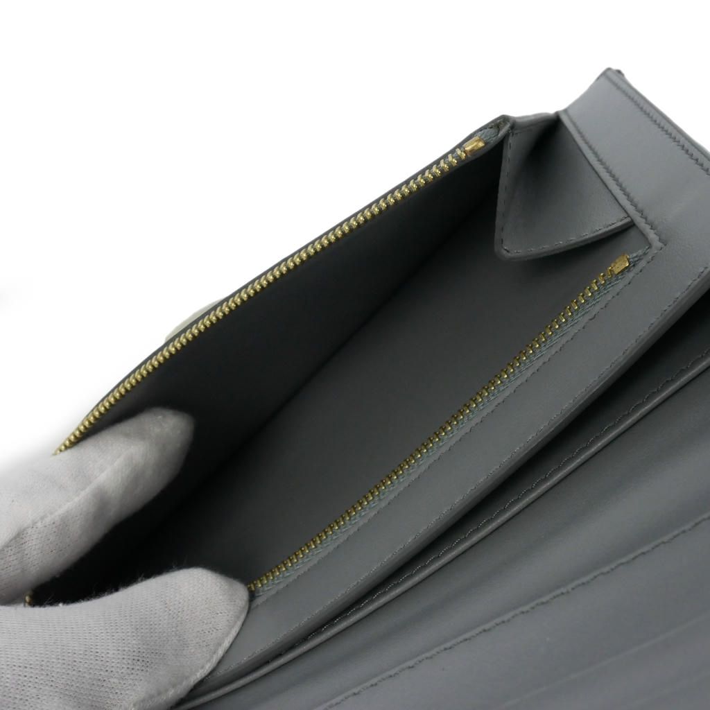 Celine Large Strap Wallet Bifold Logo Foiing Gray — view 6