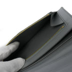 Celine Large Strap Wallet Bifold Logo Foiing Gray — view 6