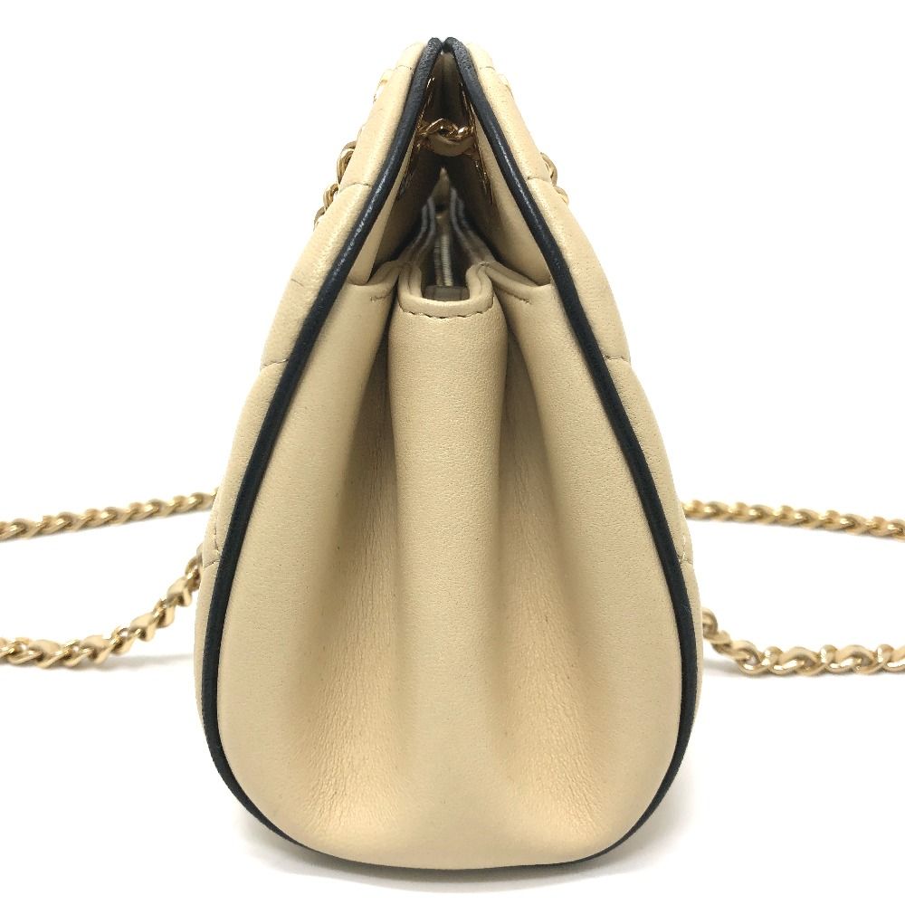Chanel Shoulder Bag Chain Clutch Lambskin Beige — view 4