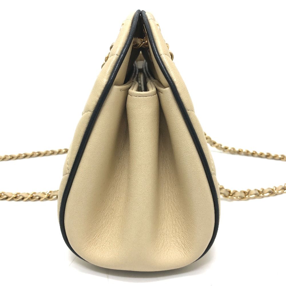 Chanel Shoulder Bag Chain Clutch Lambskin Beige — view 3