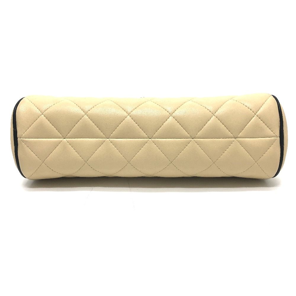 Chanel Shoulder Bag Chain Clutch Lambskin Beige — view 5