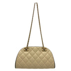 Chanel Shoulder Bag Chain Clutch Lambskin Beige