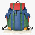 Louis Vuitton Epi Christopher PM Backpack Blue Red Green