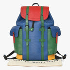 Louis Vuitton Epi Christopher PM Backpack Blue Red Green