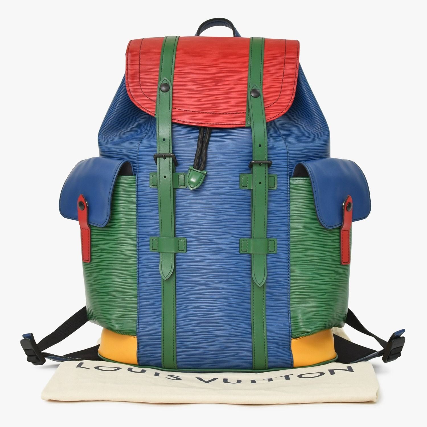 Louis Vuitton Epi Christopher PM Backpack Blue Red Green