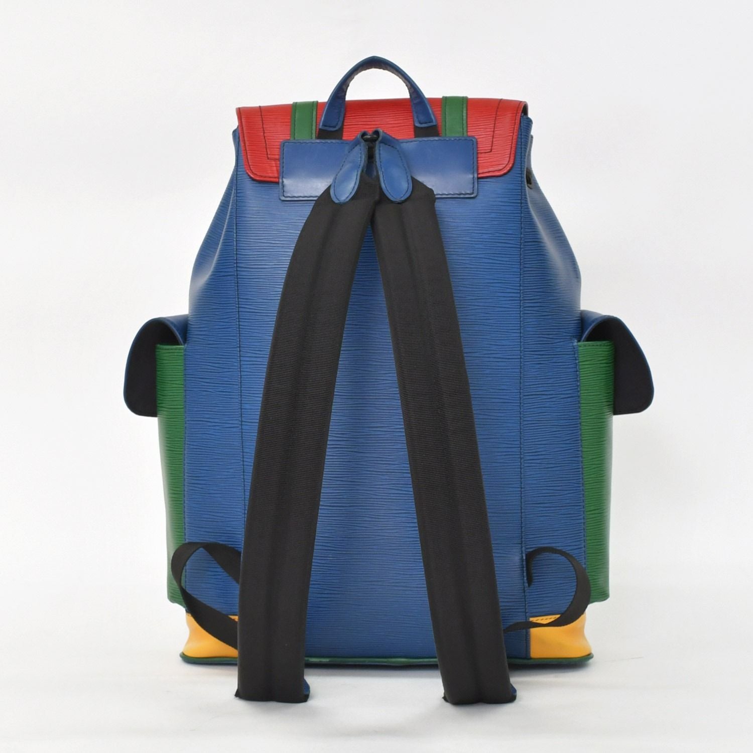 Louis Vuitton Epi Christopher PM Backpack Blue Red Green — view 3