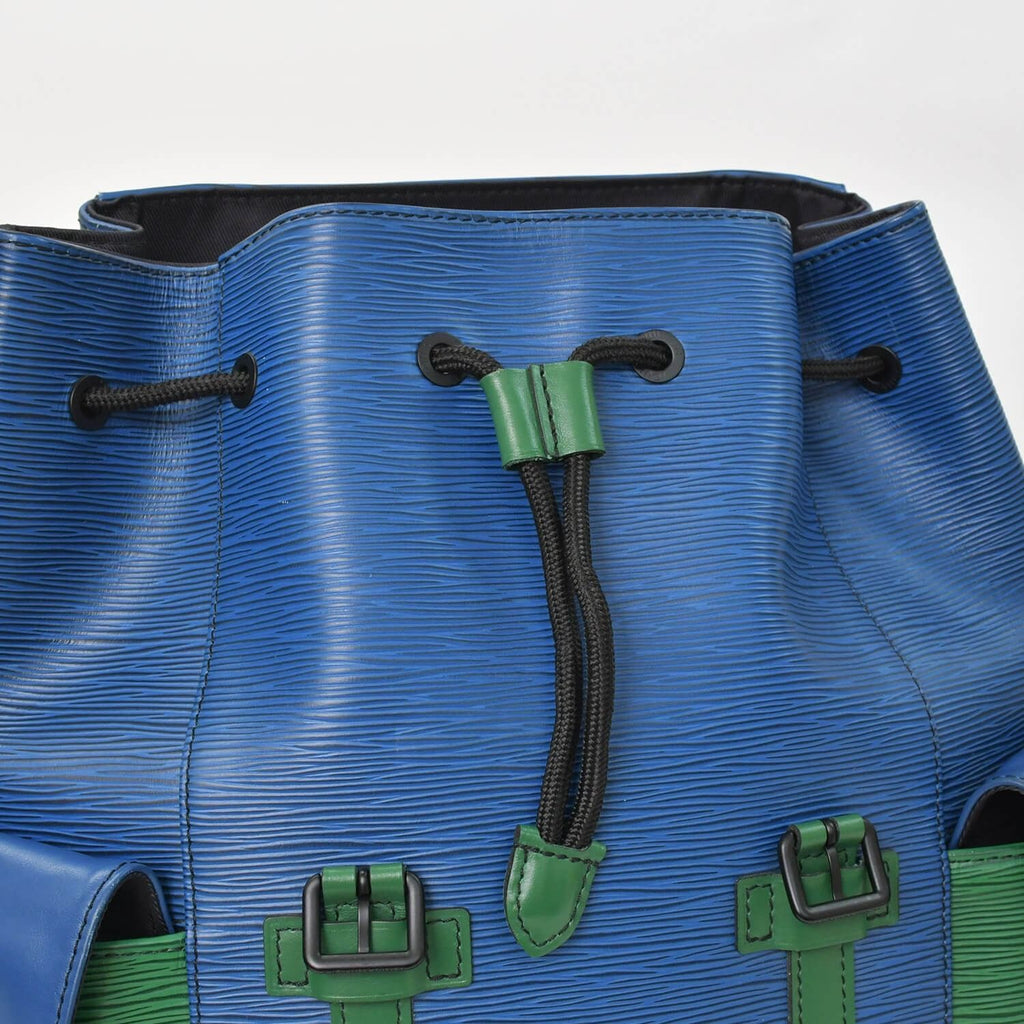 Louis Vuitton Epi Christopher PM Backpack Blue Red Green — view 8