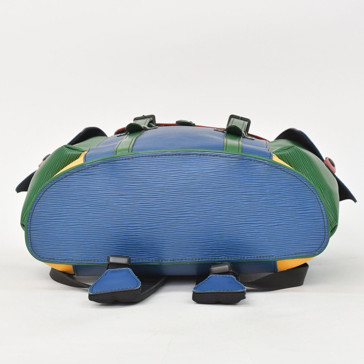 Louis Vuitton Epi Christopher PM Backpack Blue Red Green — view 7