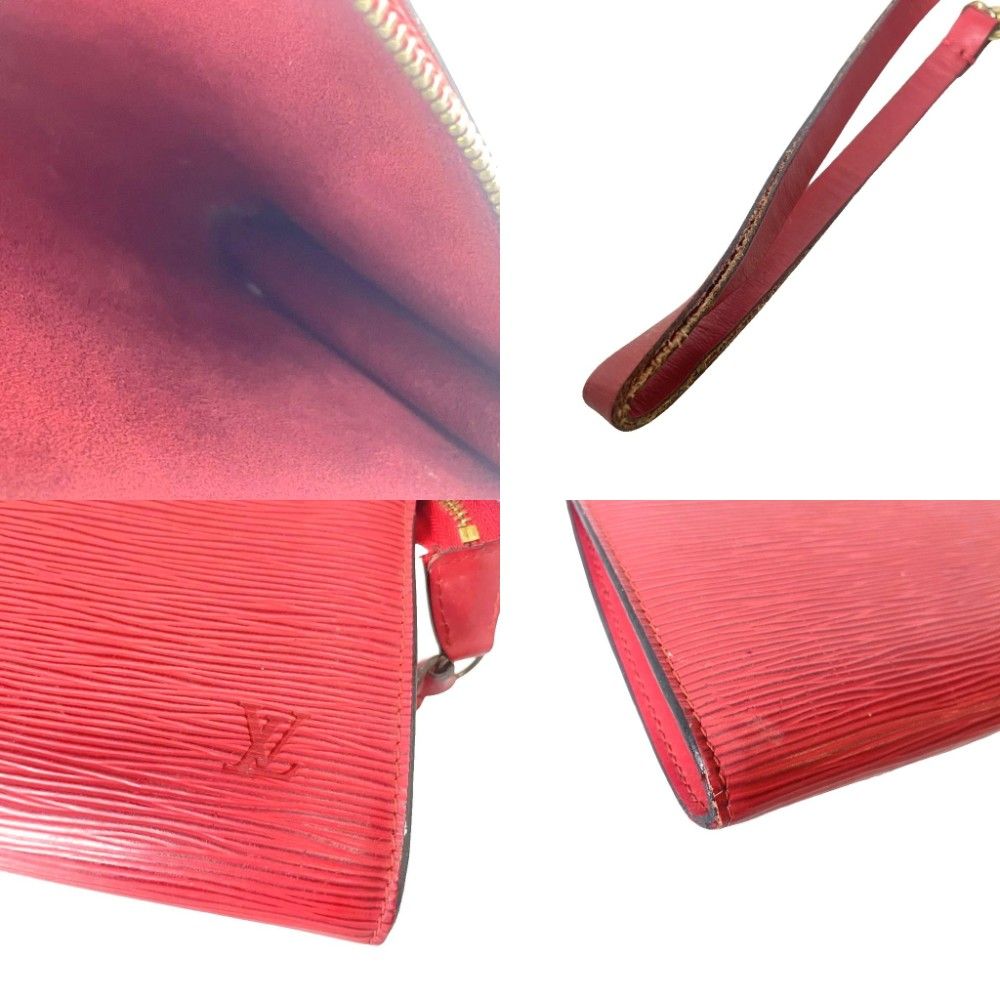 Louis Vuitton Epi Pochette Pouch Handbag Leather — view 7