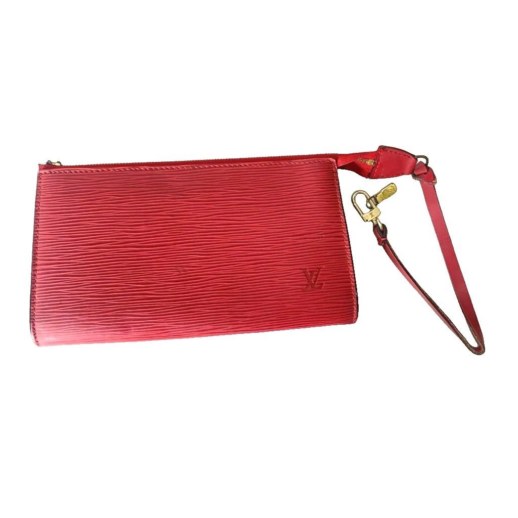Louis Vuitton Epi Pochette Pouch Handbag Leather