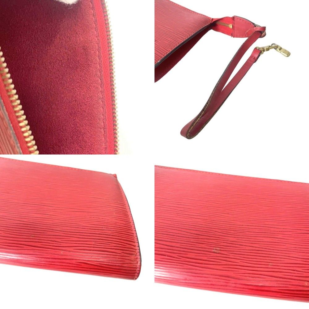 Louis Vuitton Epi Pochette Pouch Handbag Leather — view 8