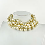 Chanel Faux Pearl Necklace 5 Row Choker White — view 8