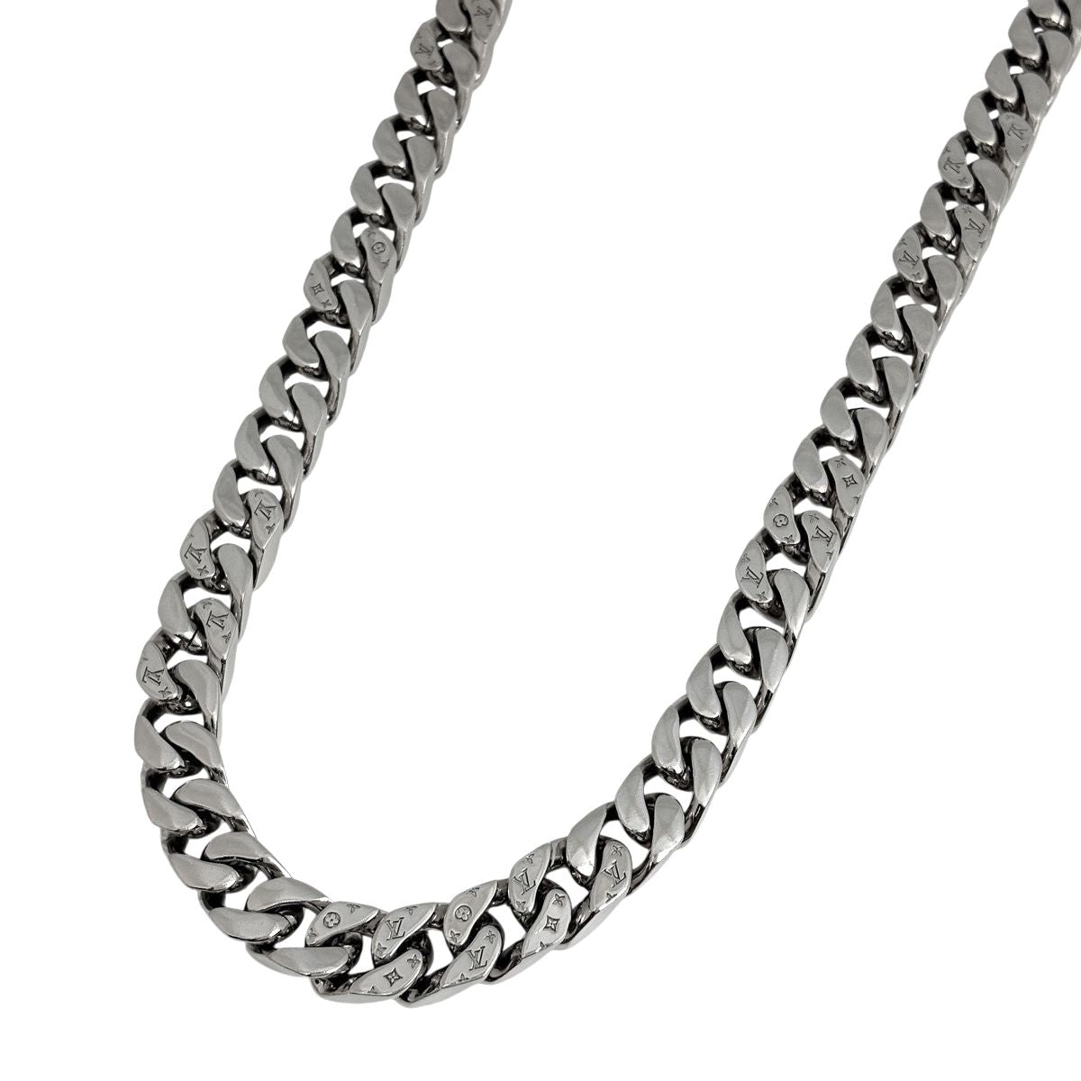 Louis Vuitton Collier LV Chain Links Necklace Metal Silver