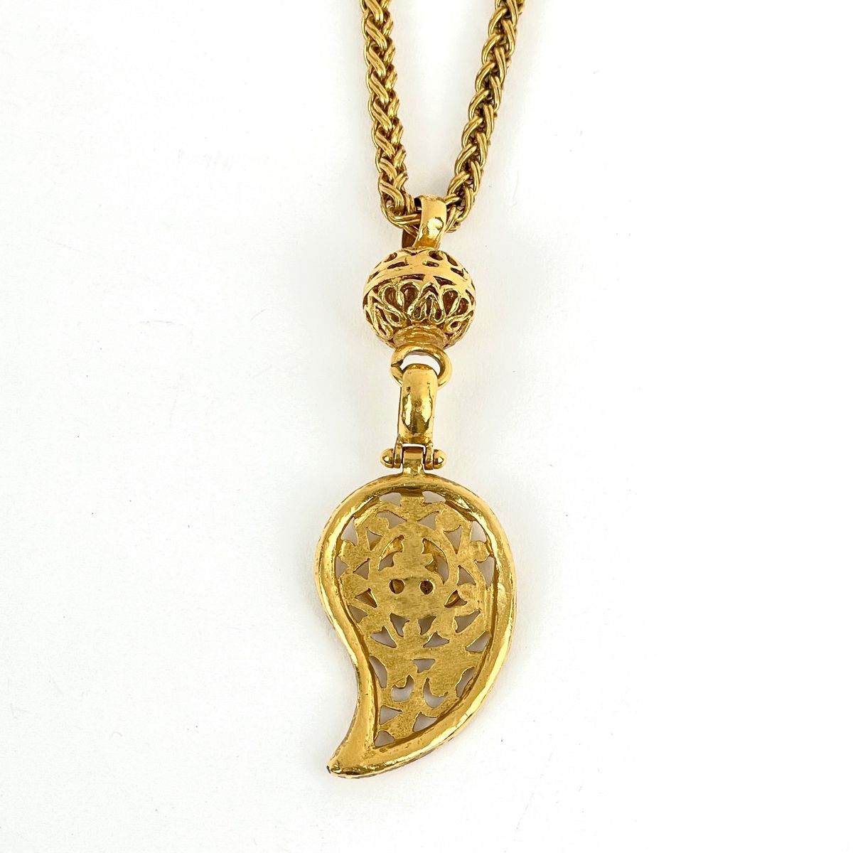 Chanel CC Logo Chain Necklace Long Gold Plated — view 2
