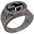 Gucci Arabesque Ring Interlocking 925 Sterling Silver