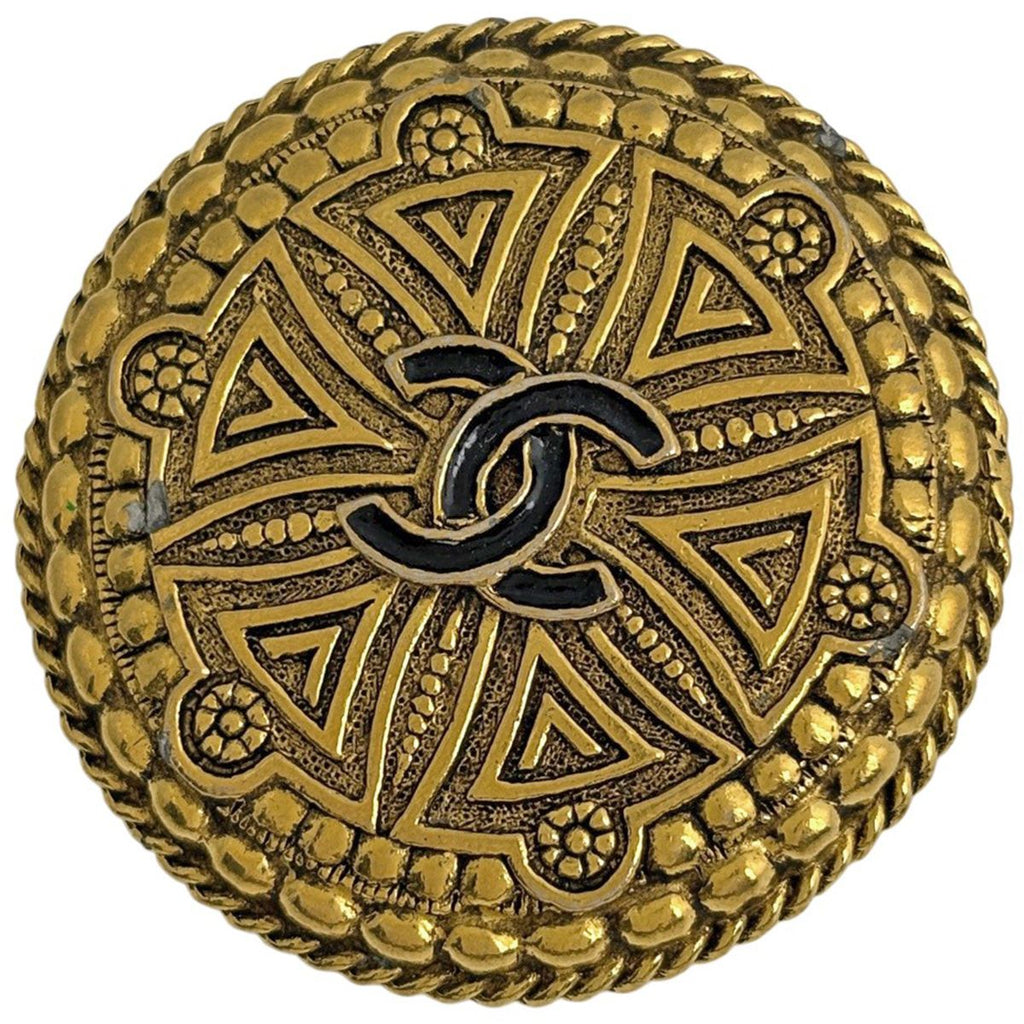 Chanel CC Logo Brooch Gold Plated