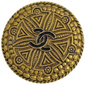 Chanel CC Logo Brooch Gold Plated