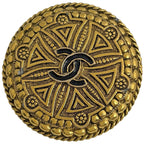 Chanel CC Logo Brooch Gold Plated