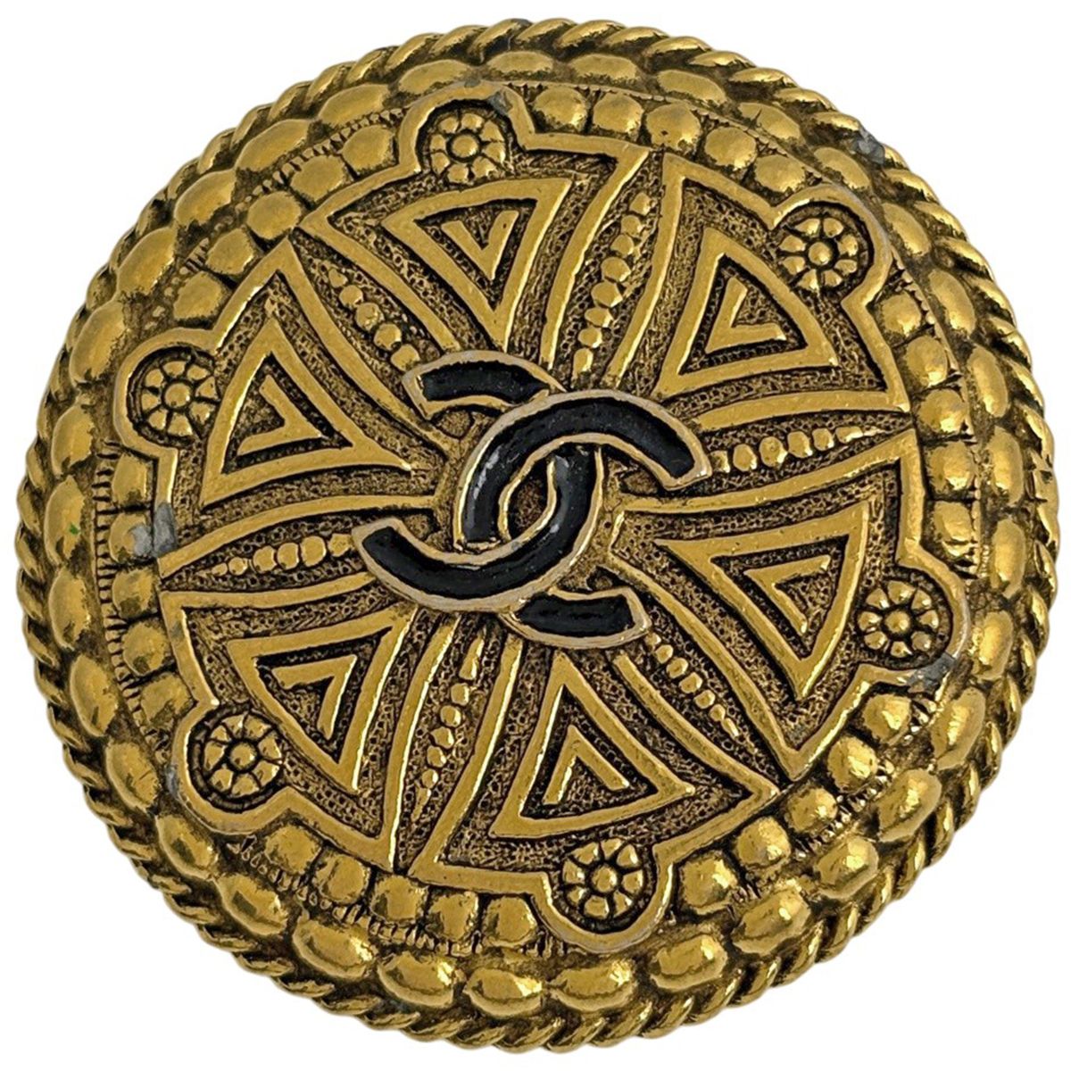 Chanel CC Logo Brooch Gold Plated