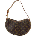 Louis Vuitton Pochette Croissant Shoulder Bag Monogram Brown
