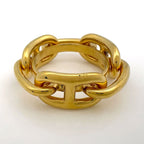 Hermes Legate Chaine D'ancre Scarf Ring Gold Plated — view 2