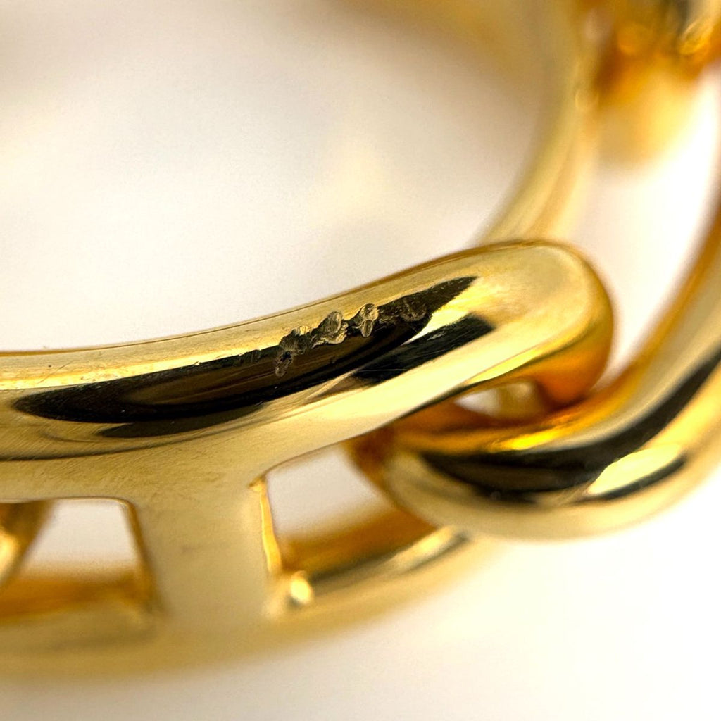 Hermes Legate Chaine D'ancre Scarf Ring Gold Plated — view 3