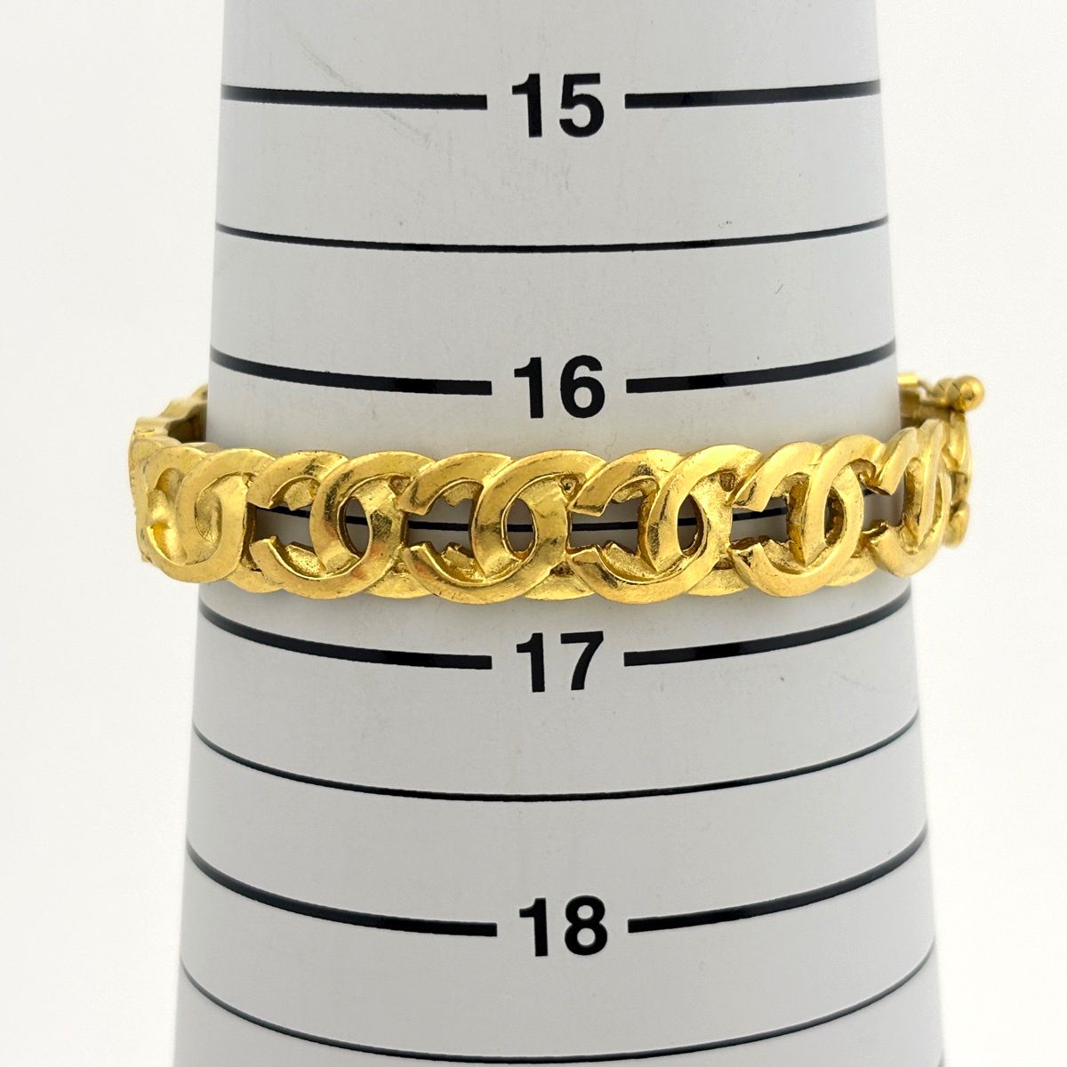 Chanel CC Logo Bangle Gold Plated Bracelet — view 6