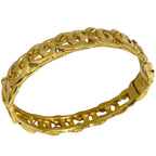 Chanel CC Logo Bangle Gold Plated Bracelet