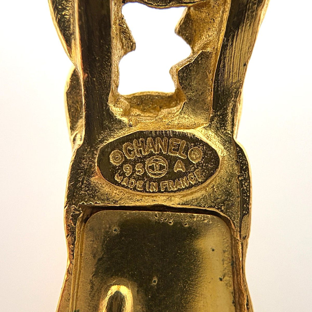 Chanel CC Logo Bangle Gold Plated Bracelet — view 5