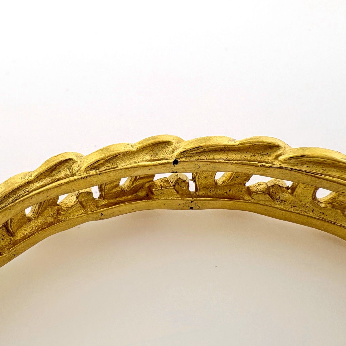 Chanel CC Logo Bangle Gold Plated Bracelet — view 4