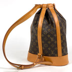 Louis Vuitton Randonnee PM Shoulder Bag Drawstring Monogram Brown — view 2