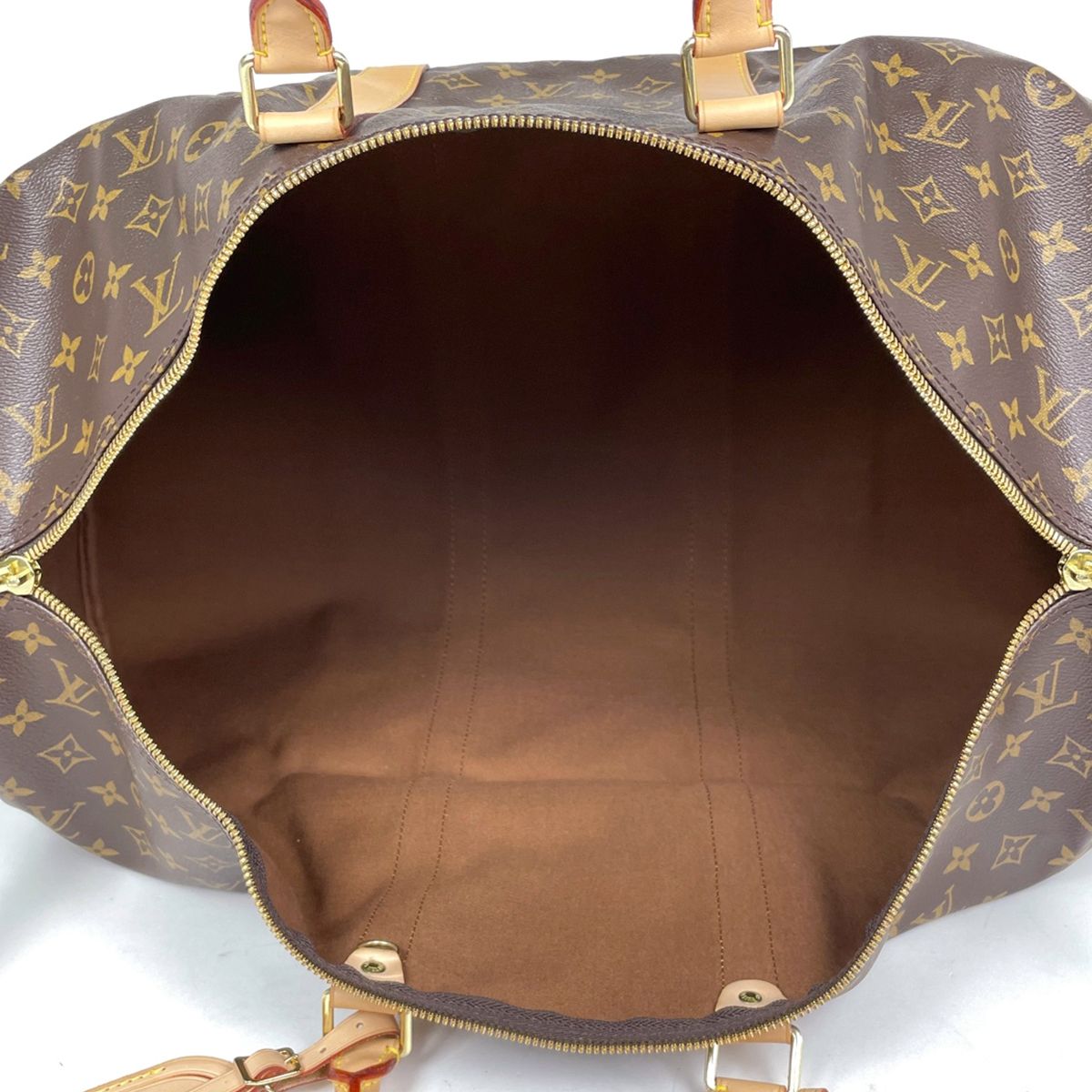 Louis Vuitton Keepall Bandouliere 55 2-Way Boston Bag Monogram Brown — view 8