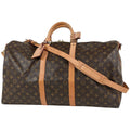 Louis Vuitton Keepall Bandouliere 55 2-Way Boston Bag Monogram Brown
