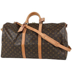 Louis Vuitton Keepall Bandouliere 55 2-Way Boston Bag Monogram Brown